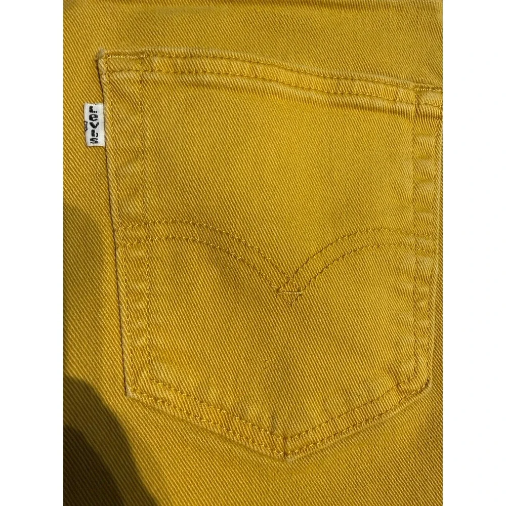 Levis 514 Jeans‎ Mens 30x32 Mustard Yellow Straight Fit Denim Rodeo Ranch Farm